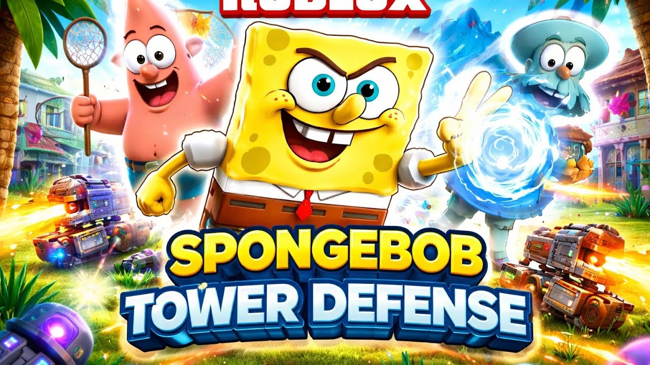 Playing SpongeBob tower defense with my brother