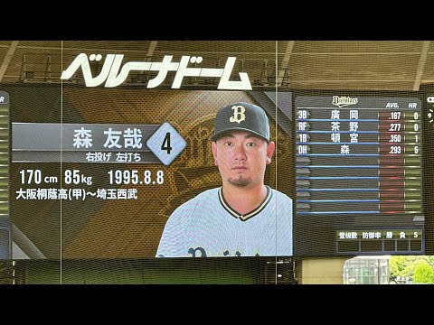 【西武vsオリックス】バファローズ試合前スタメン発表 2023/5/27
