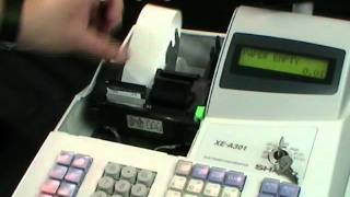 How to change the paper till rolls on the Sharp XE-A301 cash register tills epos