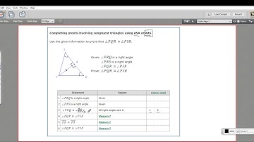 Completing proofs involving congruent triangles using ASA or AAS