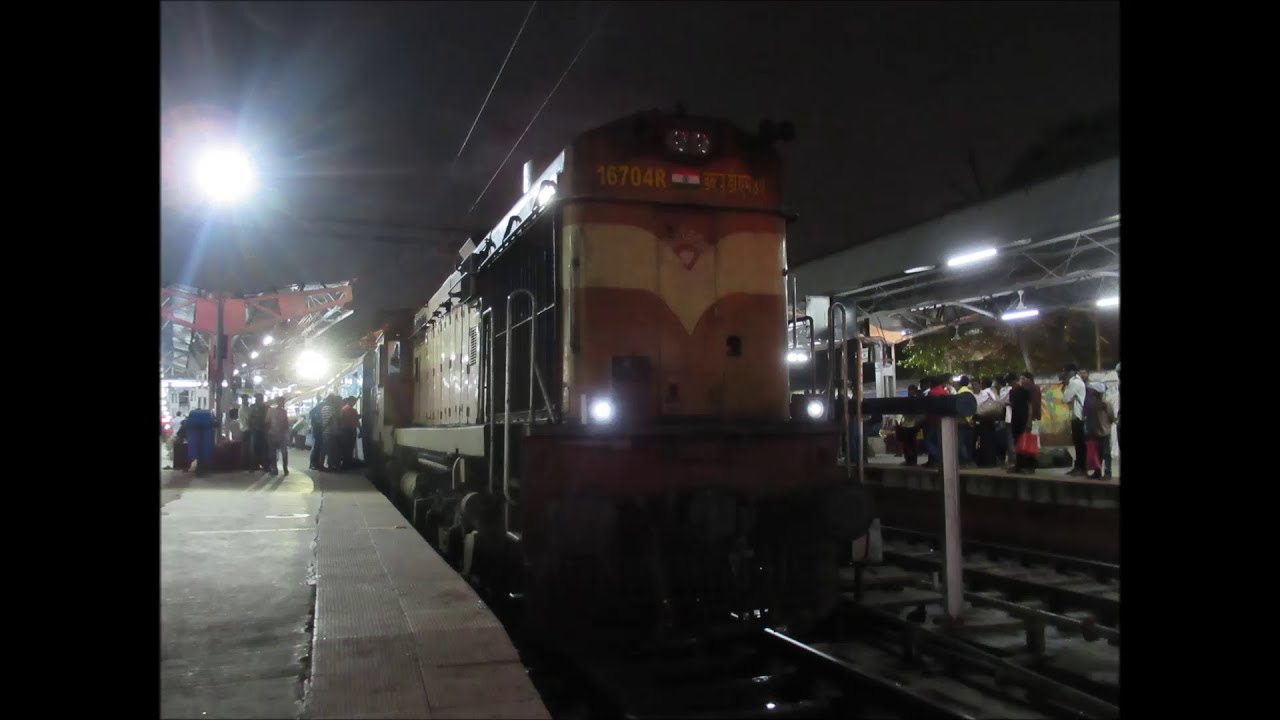 A Night Departure of 16381 from Pune Jn - YouTube