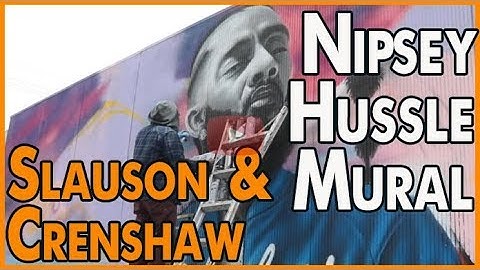 Nipsey Hussle mural commissioned at the site of the murder on Slauson & Crenshaw