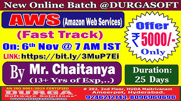 AWS (Fast Track) Online Training @ DURGASOFT