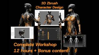 Zbrush 3d Workshop | Zbrush Character Concept | Design (KEYSHOT RENDERING) Bonus!