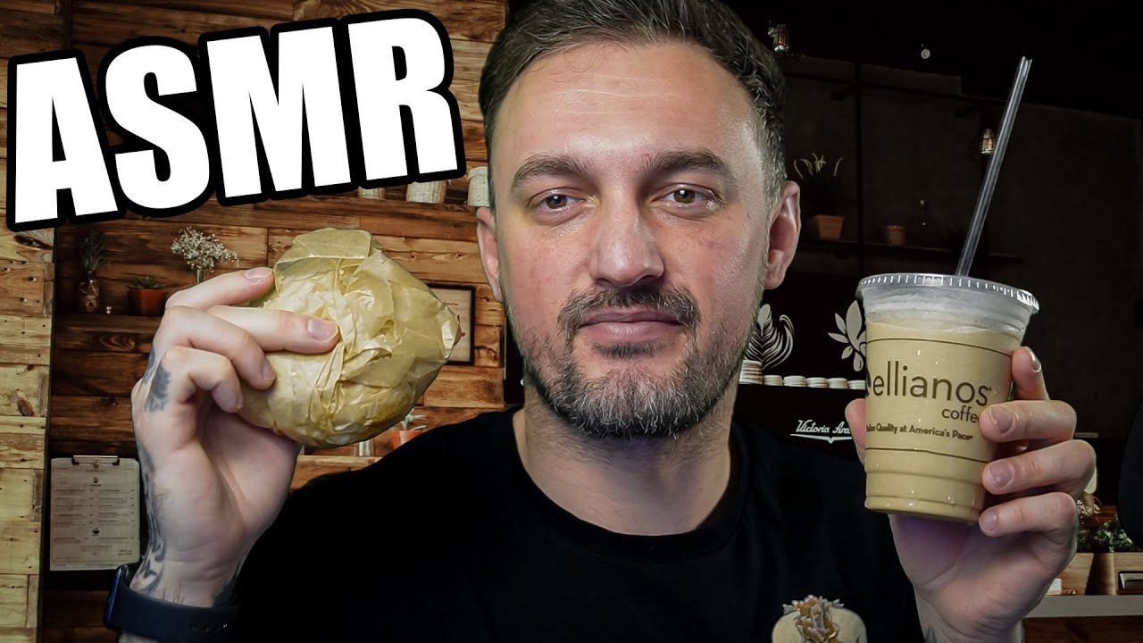 FIRST ASMR ROLEPLAY(ish) | ‘Ellianos’ Coffee & Breakfast Sandwich