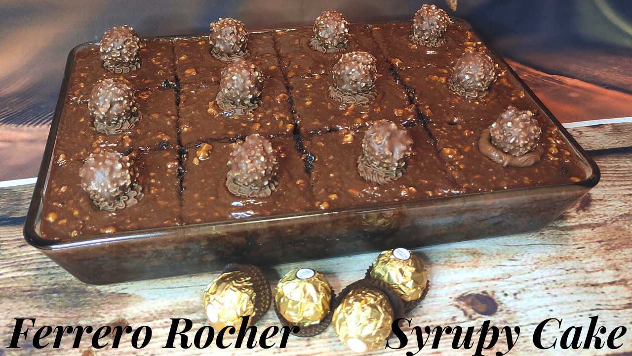 Σοκολατόπιτα Ferrero Rocher - Ferrero Rocher Chocolate Syrupy Cake - Amazing Chocolate Cake Recipe