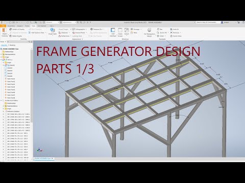 Autodesk Inventor : ช่วยในการออกแบบงานโครงสร้างเหล็กรูปพรรณ ที่ใช้ในโรงงานอุตสาหกรรม Part#1/3