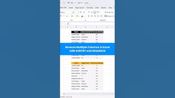 Reverse Your Excel Data Instantly with One Formula! 🔄💡#ExcelTips #DynamicArrays #SORTBY #SEQUENCE