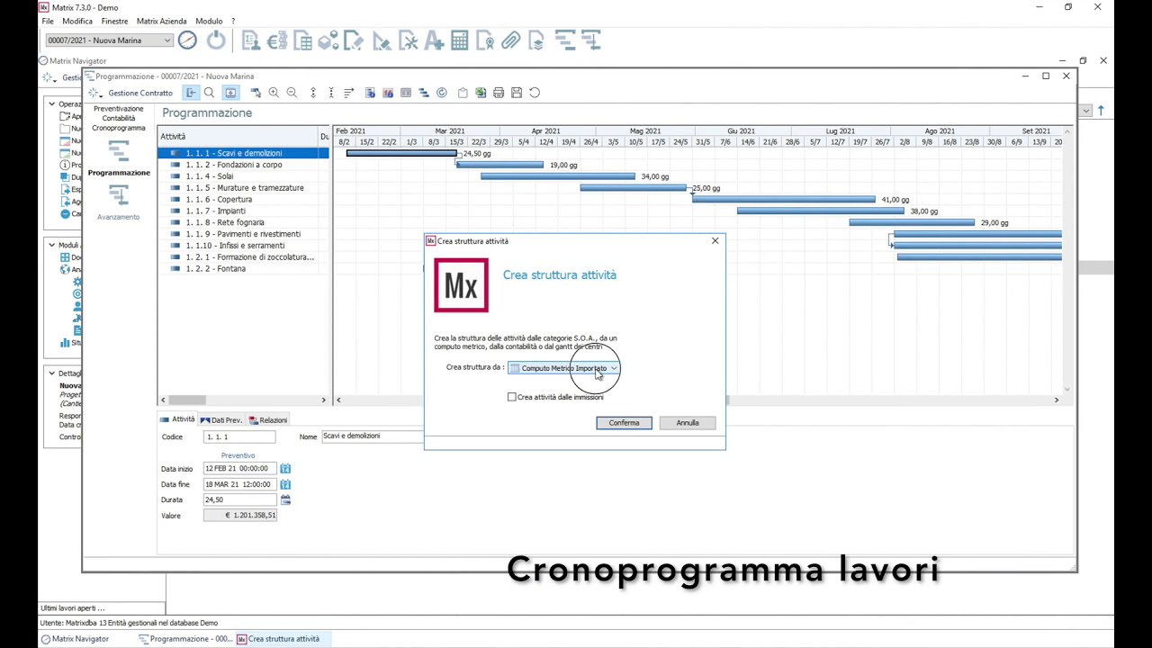 Matrix – Programmazione