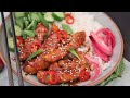 Chili Honey Chicken with Sushi Rice