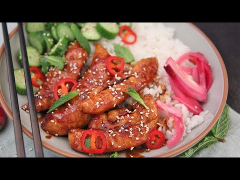 Chili Honey Chicken with Sushi Rice | Laura in the Kitchen