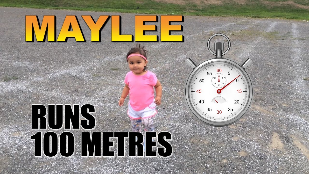 Maylee runs 100 metres in 2 minutes