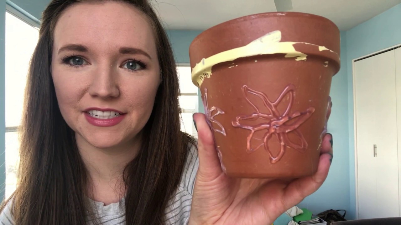 Upcycled Flower Pots Tutorial Lavender Buttons Design