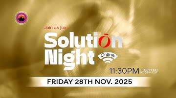 Solution Night | Live Virtual Gathering | 28th November 2025