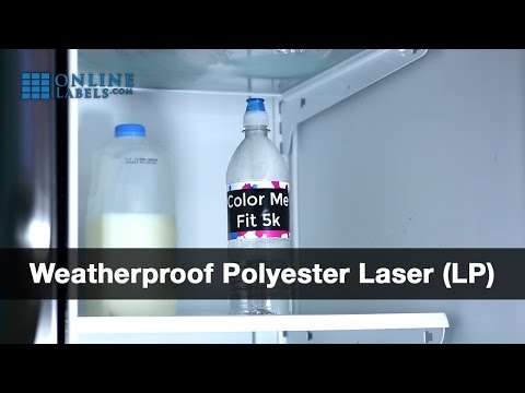 Weatherproof labels on a water bottle