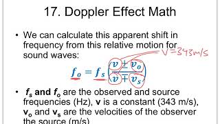 Unit 6 (16-20) - Doppler Effect