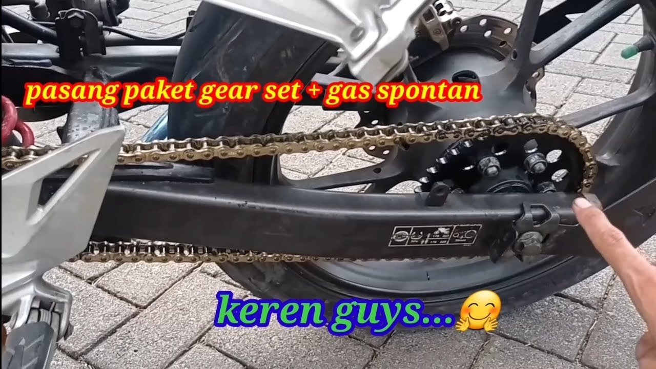 pasang gear set SSS dan gas spontan di cbr 150r // gear set 15 / 42