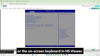 Remote access to BIOS setup menu