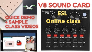 QUICK DEMO - V8 Sound Card - ESL Sample Class videos | Tagalog