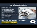 Online Building Estimate / BOQ with Measurements &amp; Rate Analysis Using PWD SSR | Get PDF Instantly