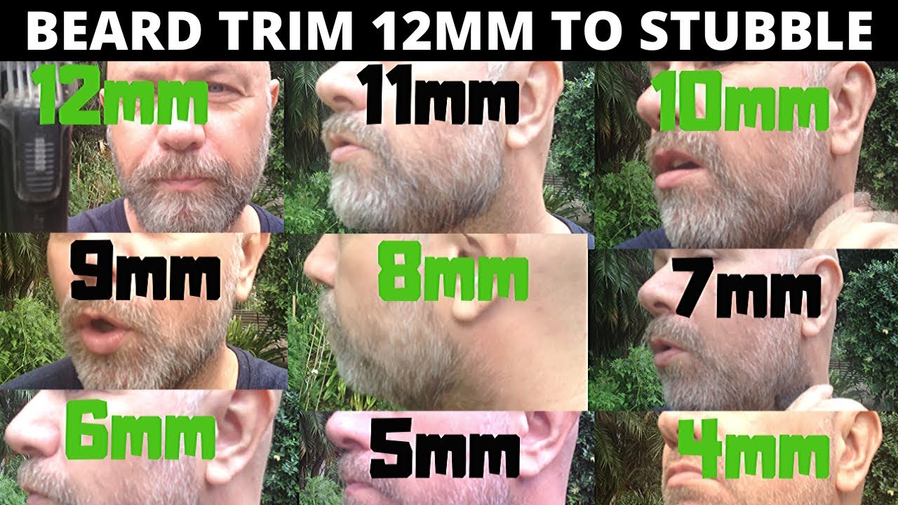 trim-beard-and-compare-each-length-12mm-4mm-youtube