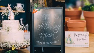 He had a Peter Rabbit Birthday Party | Noah's 1st Birthday Vlog