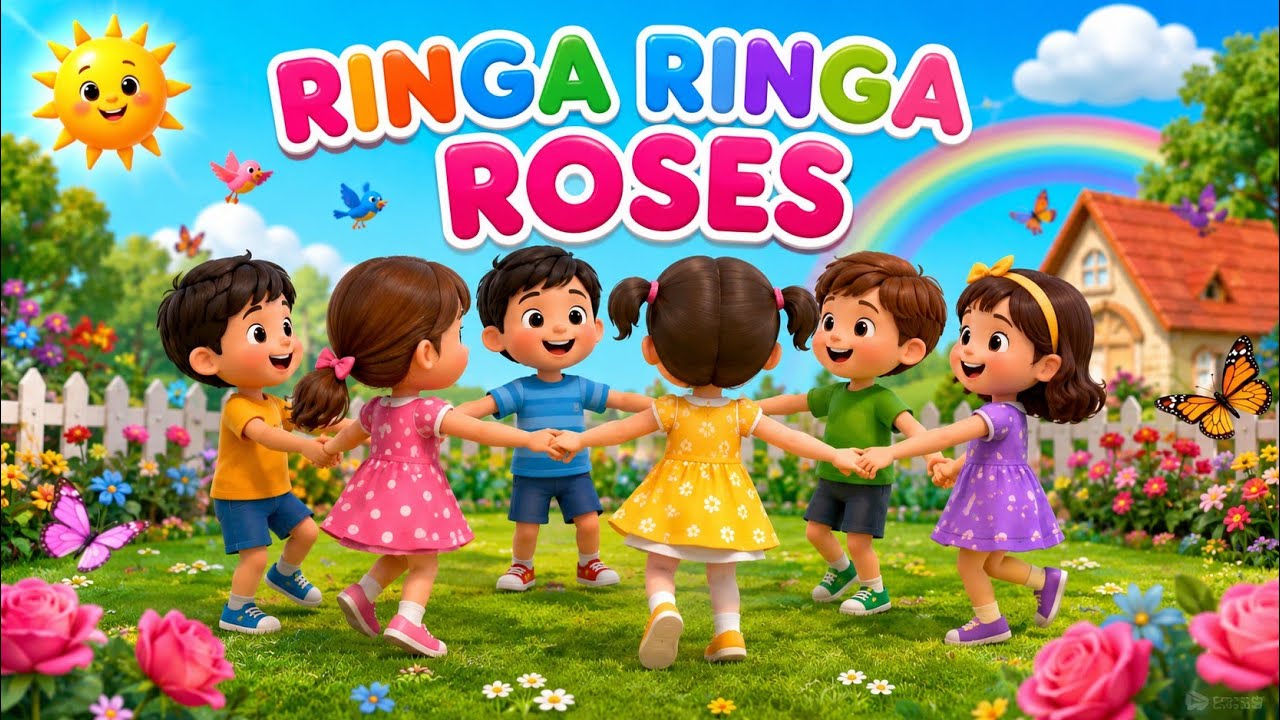 Ringa Ringa Roses Boder Ringa Ringa Roses|Nursery Rhymes|Kids Rhymes|English Rhymes|Kids Songs ...