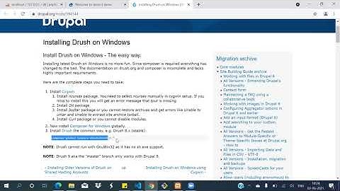 Installing Drush on Windows