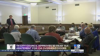 Terre Haute City Council approves 10-year tax abatement for CHI Overhead Doors and 2022 Operating Bu