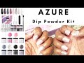 DIY Testing Azure Dip Powder Nail Kit W/Tips  - For The First Time !! 😂