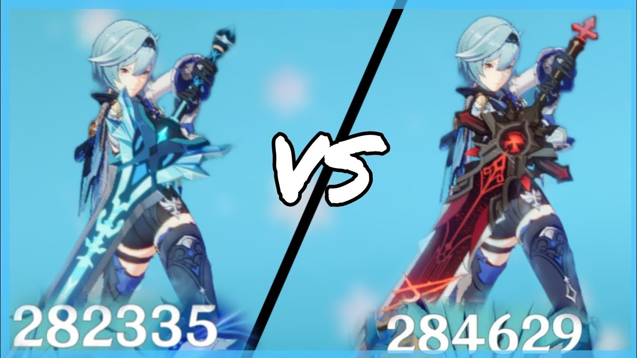 C0 Eula Snow-Tombed Starsilver R5 vs Wolf's Gravestone R1, Showcase Damege