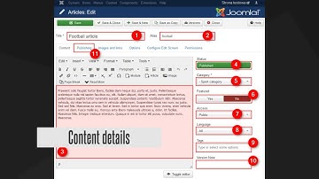 How to create Joomla article