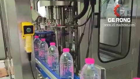 Automatic water bottle filler capper machine water bottling line running video