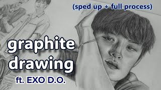 Drawing Doh Kyungsoo 도경수 (D.O.) | graphite drawing #1 | shading | full process | Blossom