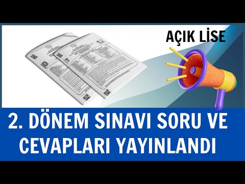 2. Dönem Sınavı Soru ve Cevapları Yayınlandı. 16-17 Mart 2. Dönem Sınavı Soru ve Cevapları