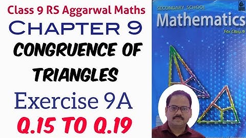 Exercise 9A Q.15 to Q.19 Class 9 RS Aggarwal Maths