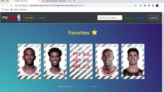 CS50x Final Project: myNBA (Web Application) screenshot 2