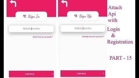 Login and Registration(Rest Api attach) - Part 15 | Ecommerce App (Grocery App) | Android Studio