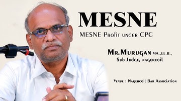 #civiljudgeexam2023 | MESNE Profit under CPC class by Mr.Murugan, Sub Judge, Nagercoil
