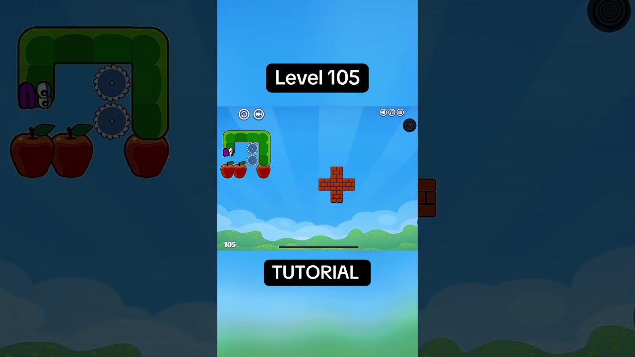 Apple worm 105 level 🤯 