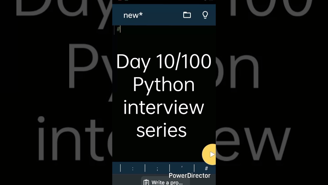 Python interview series day 10/100 