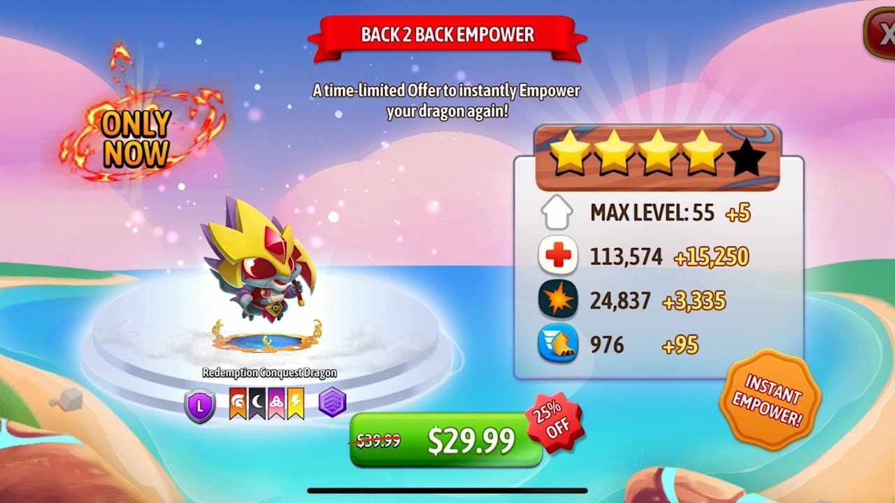 Redemption conquest dragon empower 3 