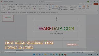 How to Make Gradient Text in Power Point