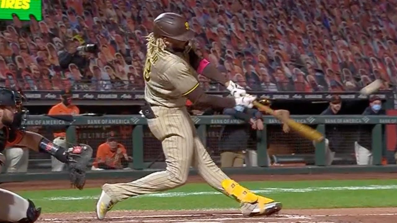 Fernando Tatis Jr Slow Motion Home Run Swing Hitting Mechanics YouTube