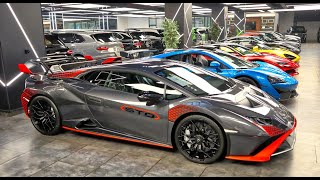 Lamborghini Huracan STO, Mclaren 620 R, Ferrari SF90 Stradale - Pearl Motors Dubai Supercar Showroom