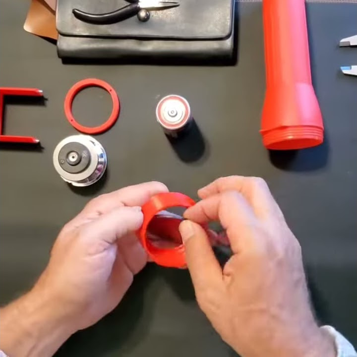 Flashlight conversion to red filter safelight