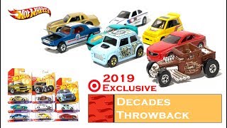 2019 HOT WHEELS NEW TARGET RETRO THROWBACK SET UNPACK AND REVIEW