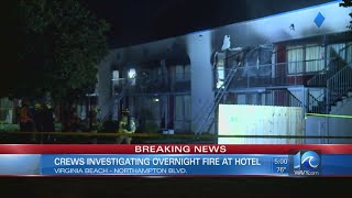 Hotel catches fire in Va. Beach Hotel catches fire in Va. Beach