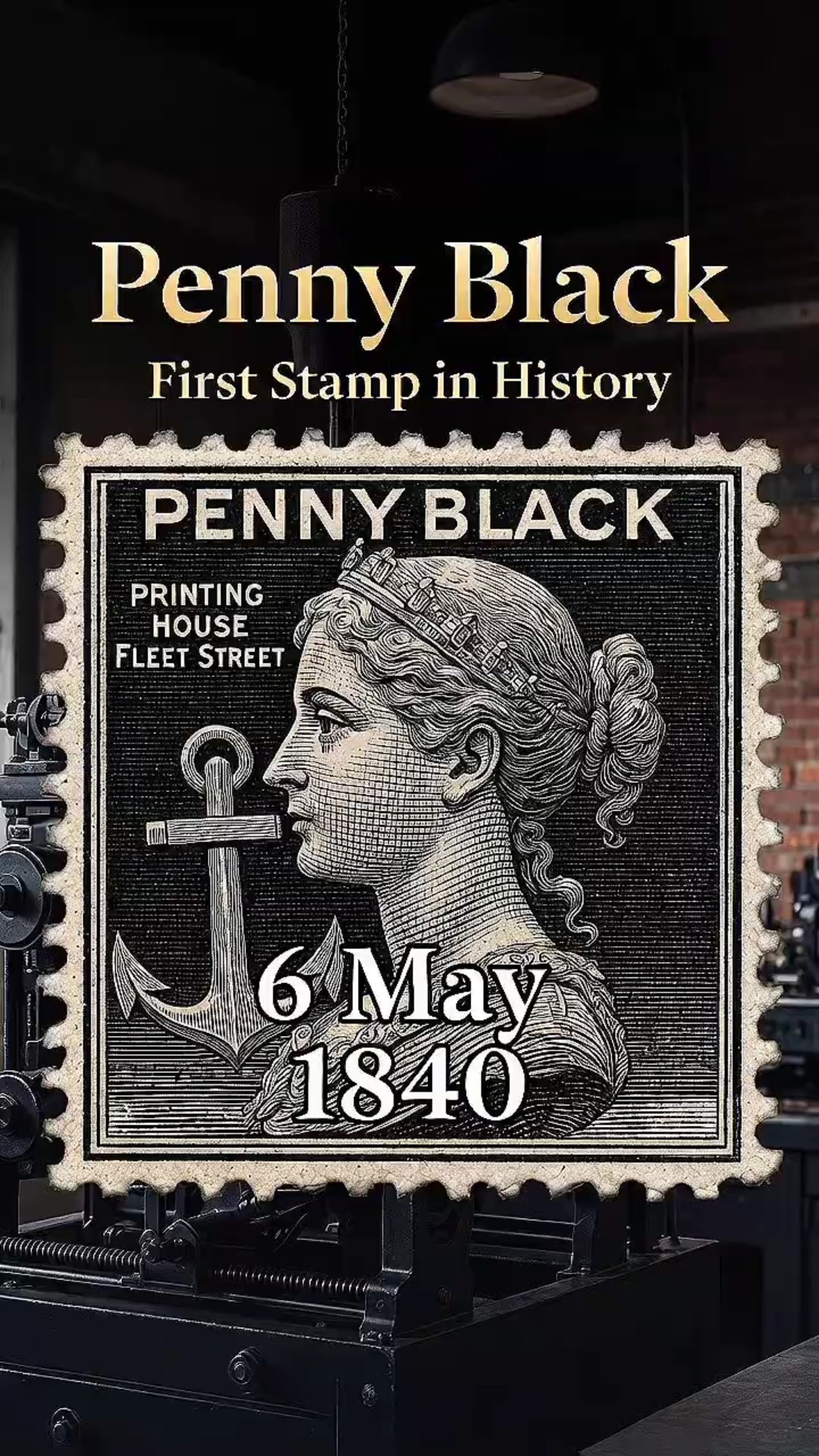 World's First Postage Stamp: Penny Black 1840 | History of