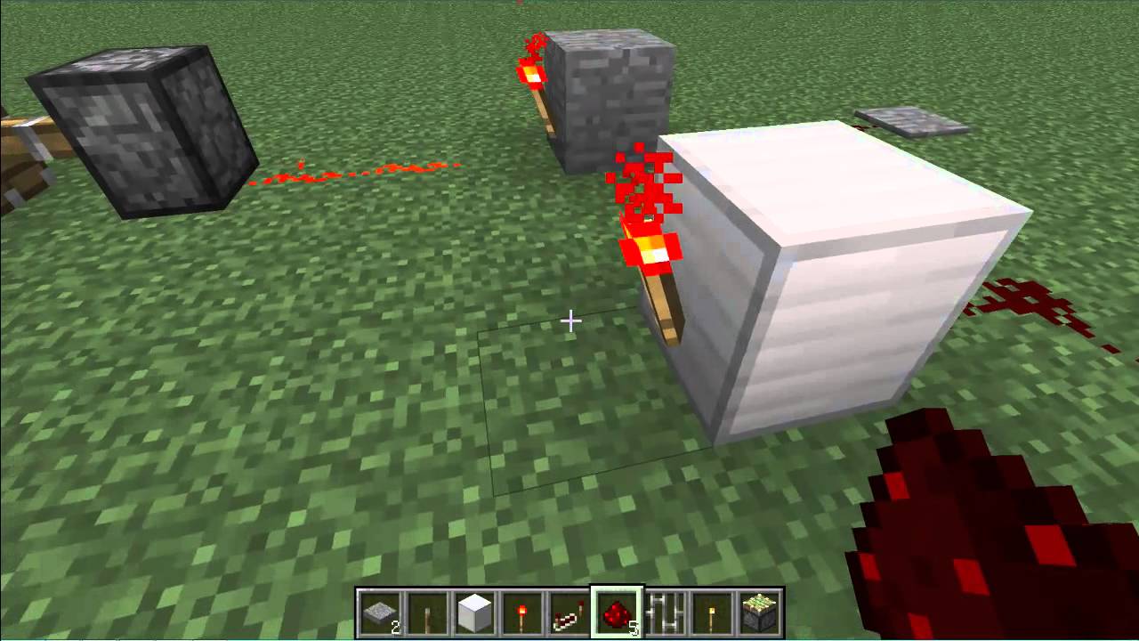 [Redstone] Faire un Inverseur - YouTube